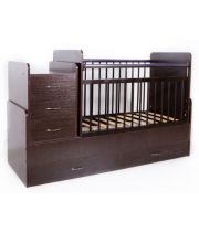 Кроватка трансформер темный орех М01.10.01