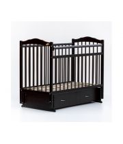 Кроватка маятник с ящиком Классик темный орех М01.10.10