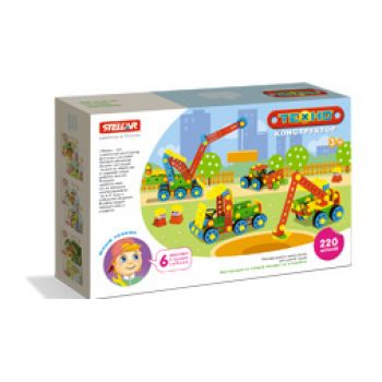 Конструктор "Техно" (Стройка, 220 деталей),  02032