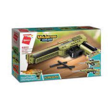 Конструктор Qman 4802 3в1 Пистолет, автомат, винтовка , стреляет, 202 дет.