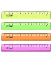 Линейка 16см.NEON Crystal ассорти 