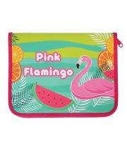 Папка для тетрадей, А5 молния вокруг пласт ПМ-А5-04 Pink Flamingo