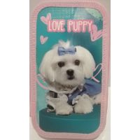 Пенал двухсекционный большой 190/105 ткань торец Love puppy