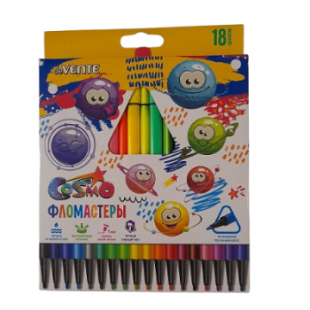Фломастеры 18 цветов "deVENTE. Trio" трехгран.корп. 5082918,