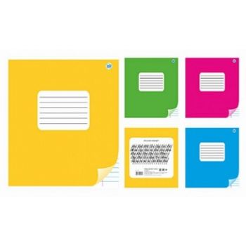 Тетрадь школьная, ф.170х205,линейка, 12л., 4+0,обложка картон серия Однотонная