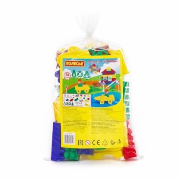  Конструктор "Строитель" ( 76 элементов в мешке) (в пакете); 52513