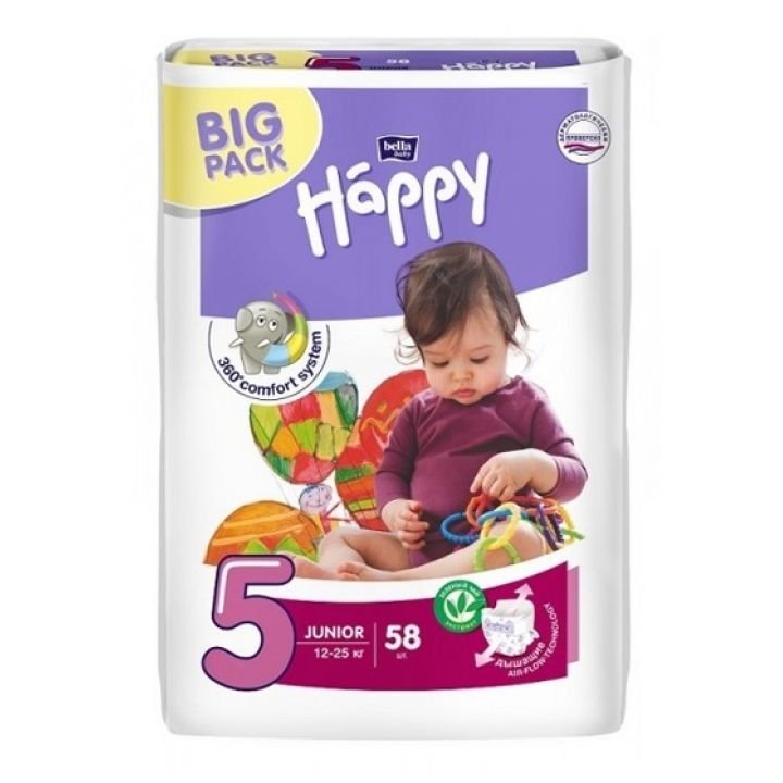 Подгузники Bella Baby Happy Junior 5 (12-25 кг) 58 шт