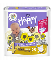 Подгузники Bella Baby Happy Maxi Plus 4+ (9-20 кг) 25 шт