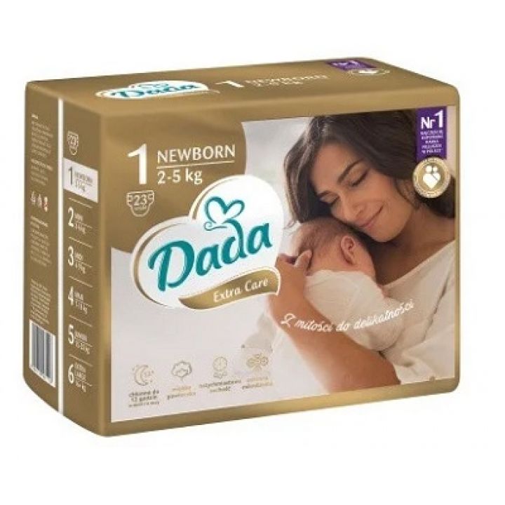 Детские подгузники DADA EXTRA CARE NEWBORN (23 шт.) 2-5кг, №1