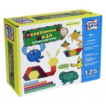 Деревянный пазл. Собери картинку с заданиями и схемами, арт. 67900